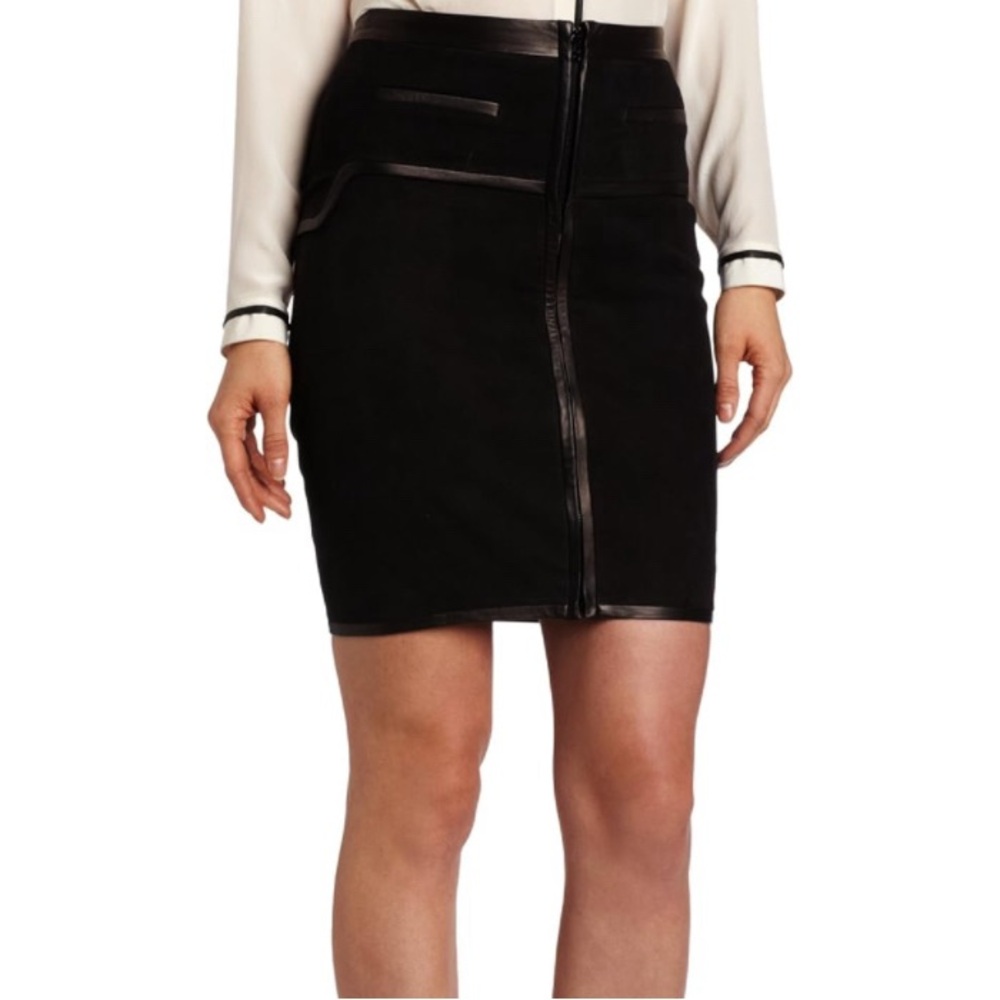 Robert Rodriguez Leather Skirt